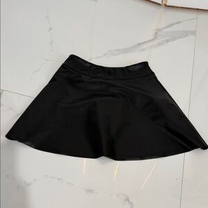 PU leather Girls black Skirt
